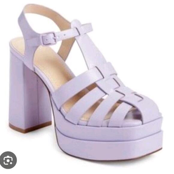 BP. Y2K Maya Fisherman Platform Sandals Purple Sz 9.5 GUC - Picture 1 of 11